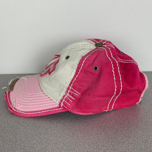 True Religion Pink Distressed Y2K Hat Strapback Cap main image 13